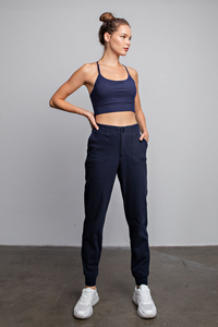 Cotton Stretch Denim Joggers