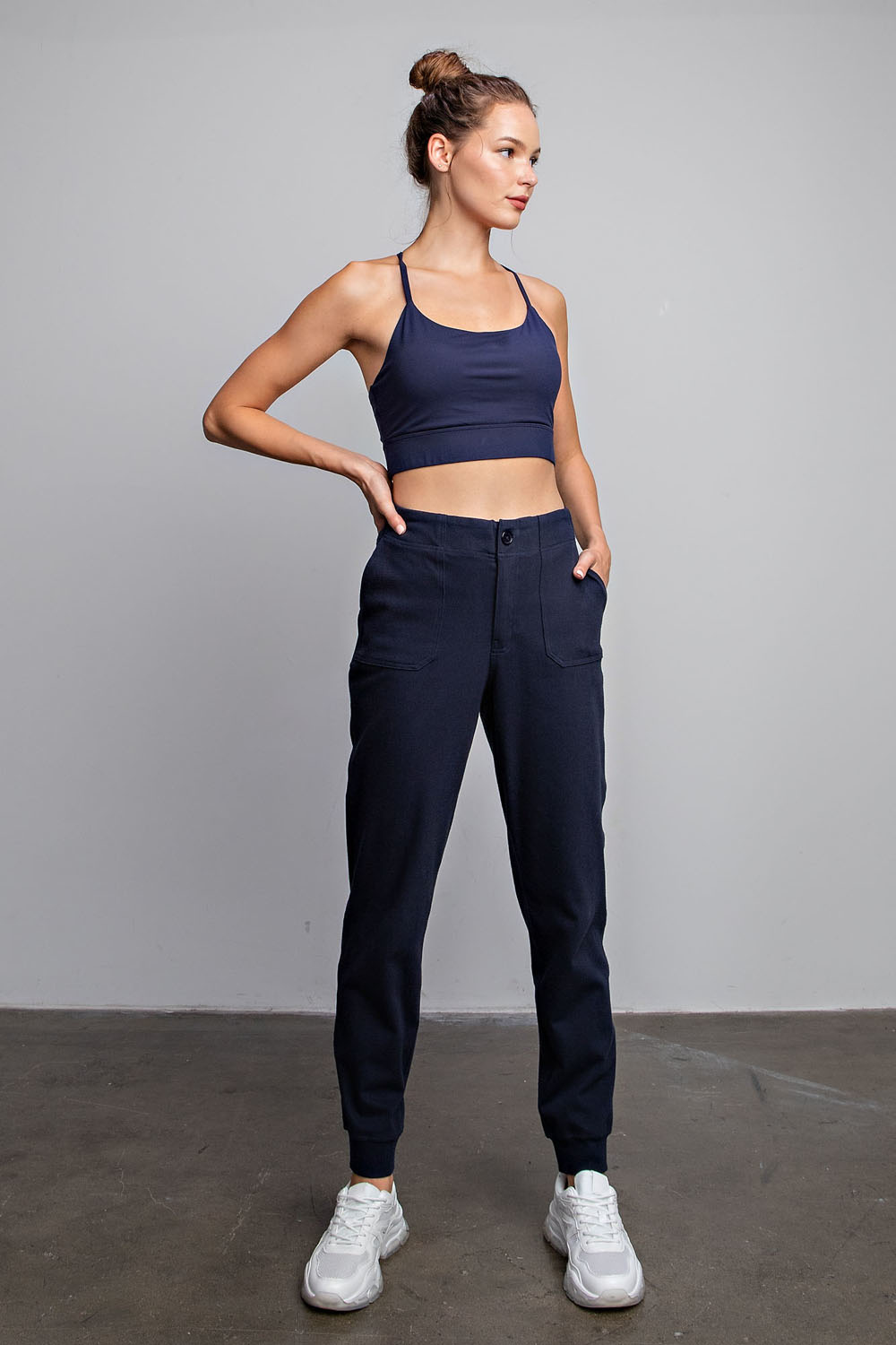 Cotton Stretch Denim Joggers