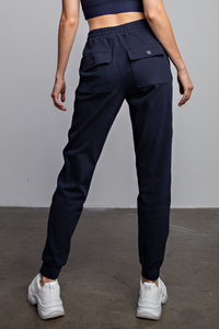 Cotton Stretch Denim Joggers