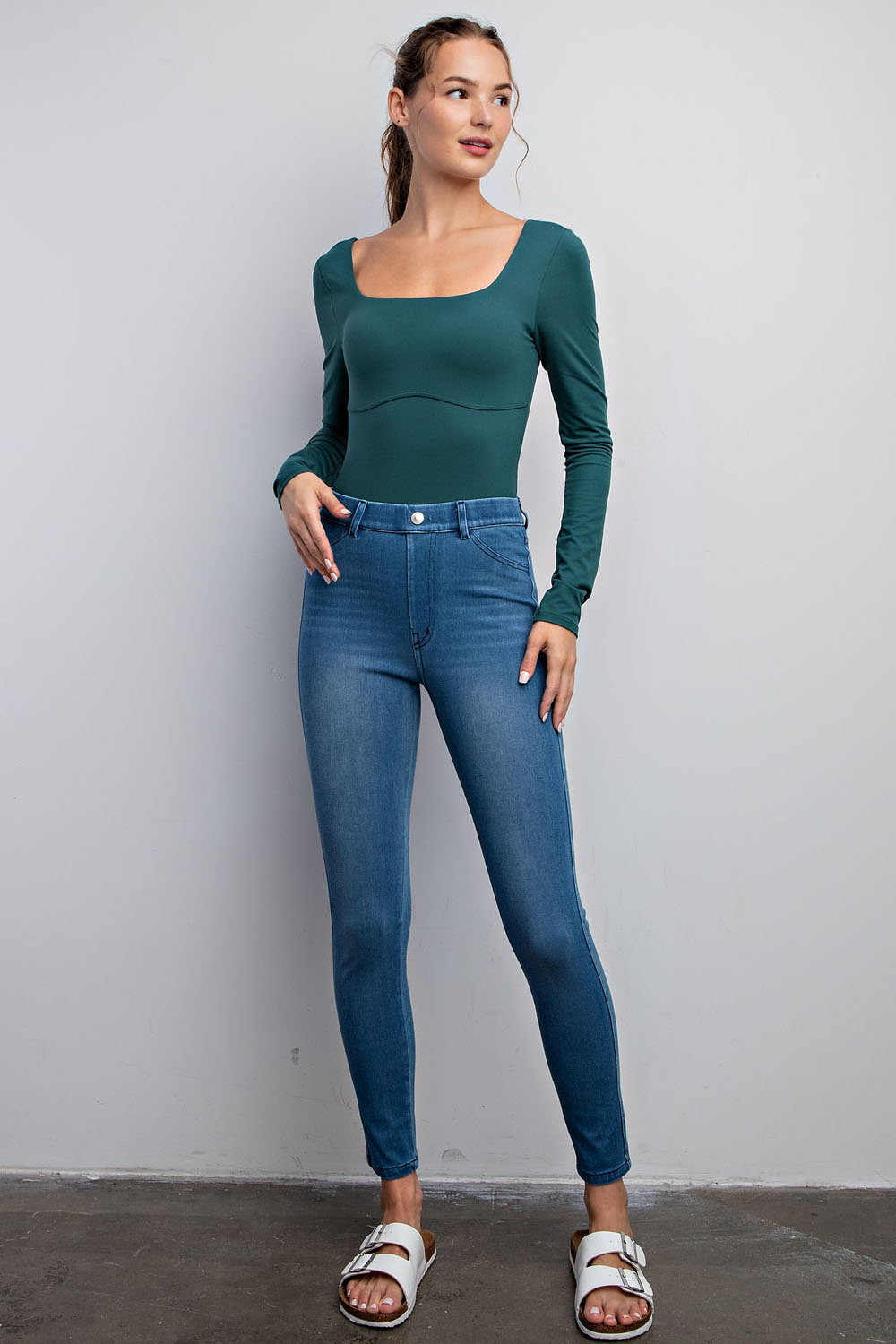 Cotton Stretch Denim Pants