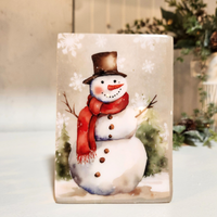 Country Christmas Enamel Block