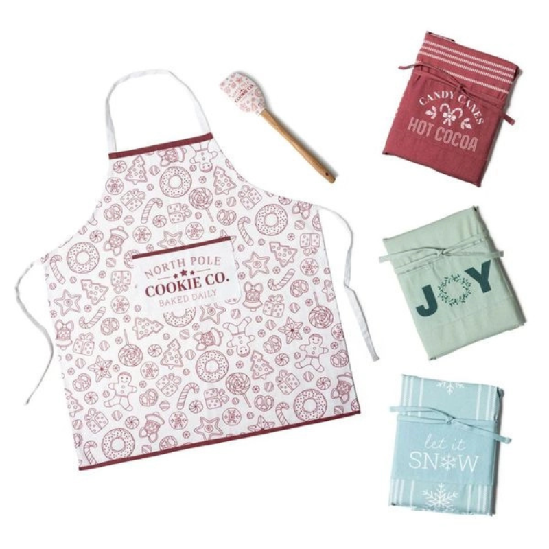 Holiday Apron & Spatula Gift Set