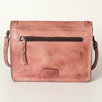 Leather Studded Fold-Over Crossbody