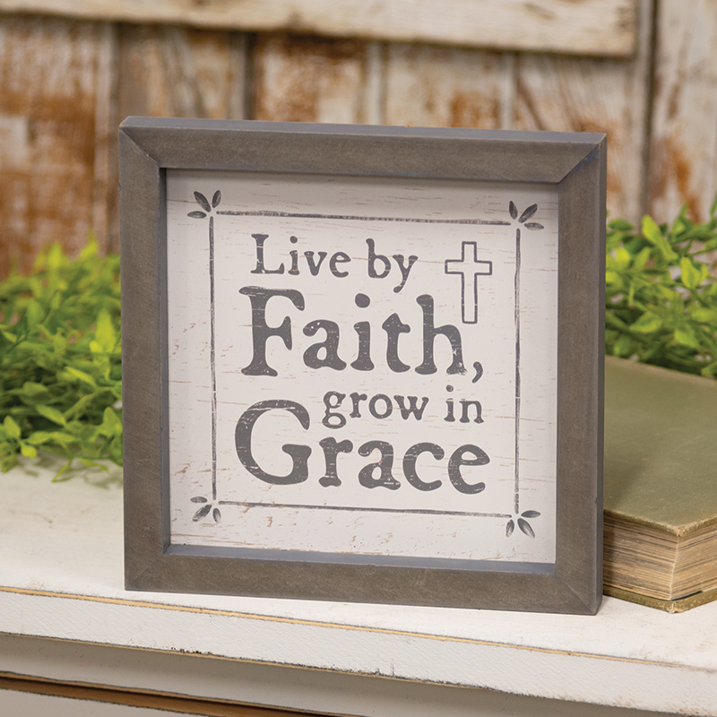 Live by Faith Framed Sign