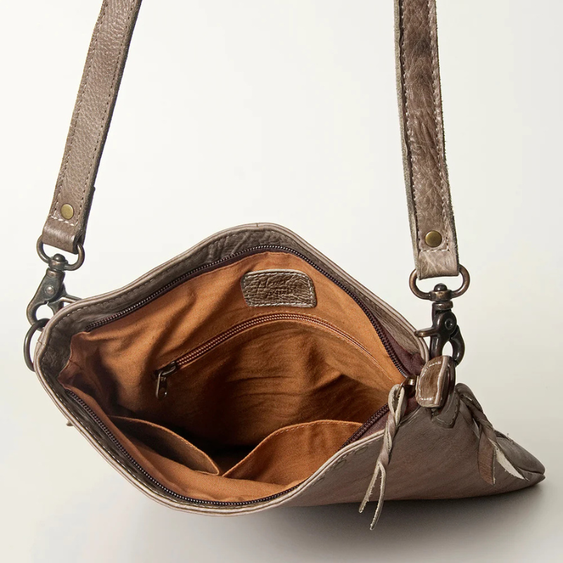 Leather Studded Tote Crossbody