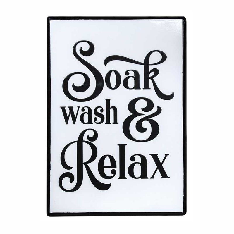 Soak & Relax Metal Sign