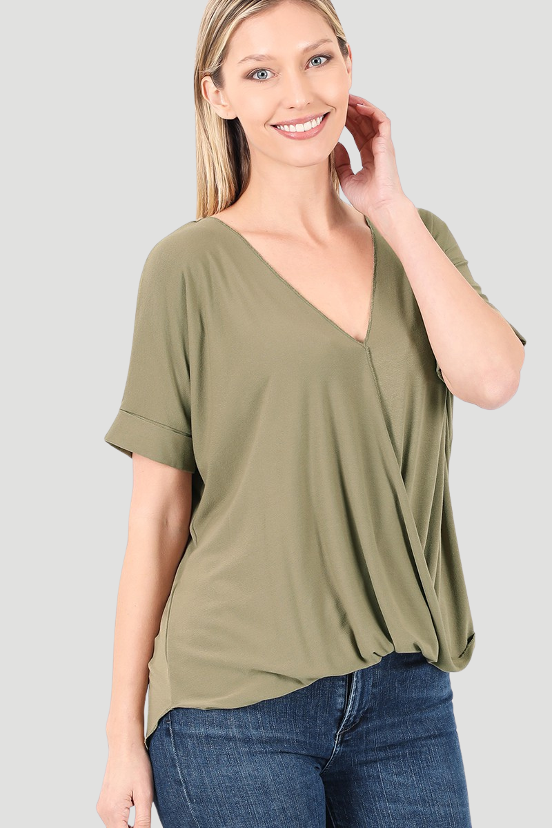 Surplice Draped Top