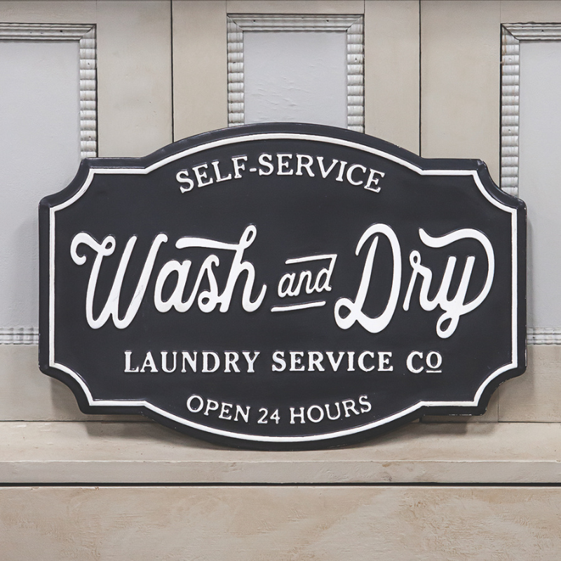 Wash & Dry Laundry Sign