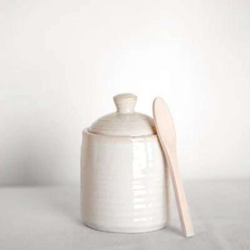 Ceramic Canister with Spoon