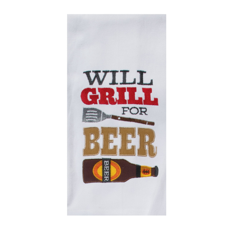 Will Grill for Beer Towel