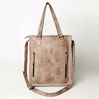 Leather Bucket Tote Bag