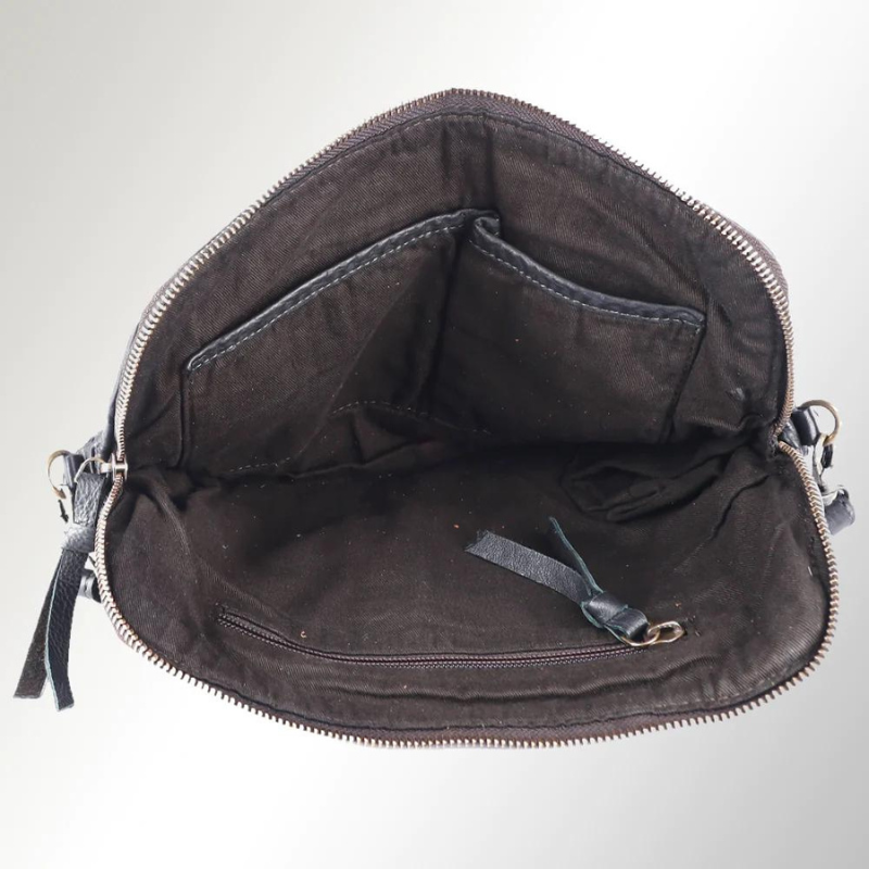 Leather Weave Crossbody