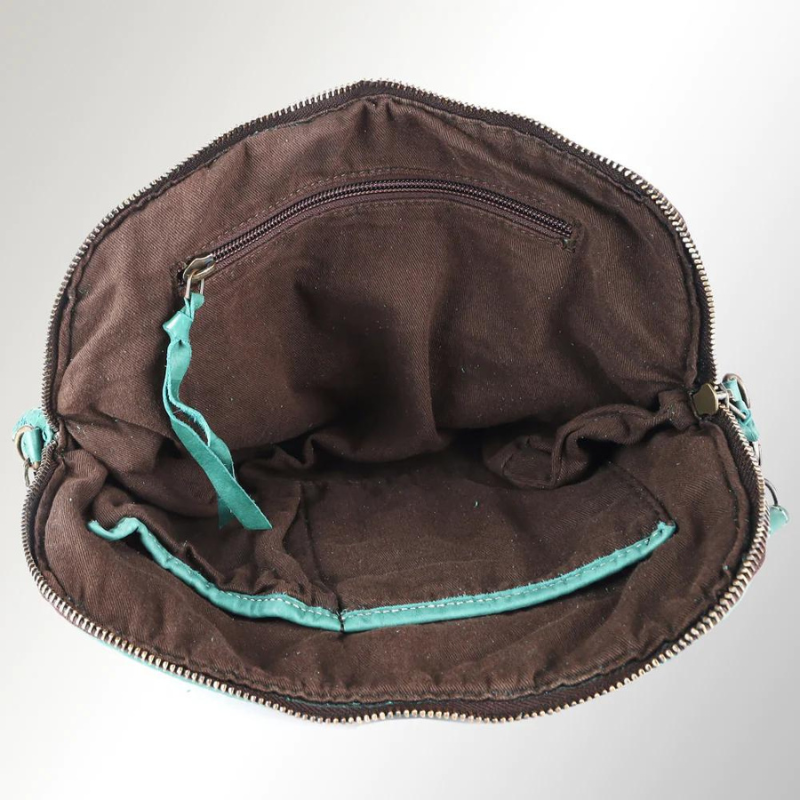 Leather Weave Crossbody