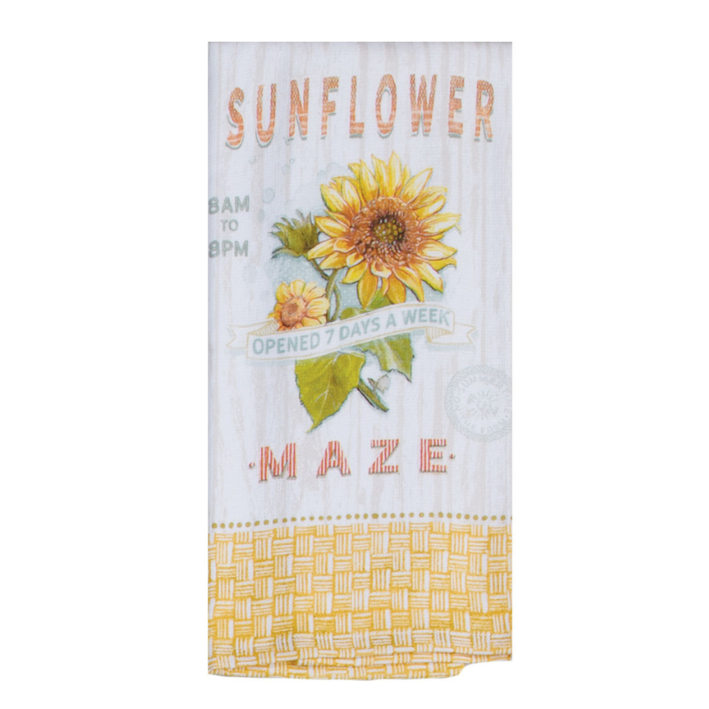 Sunflower Maze Terry Towel