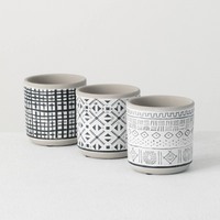 Small Black & White Pot