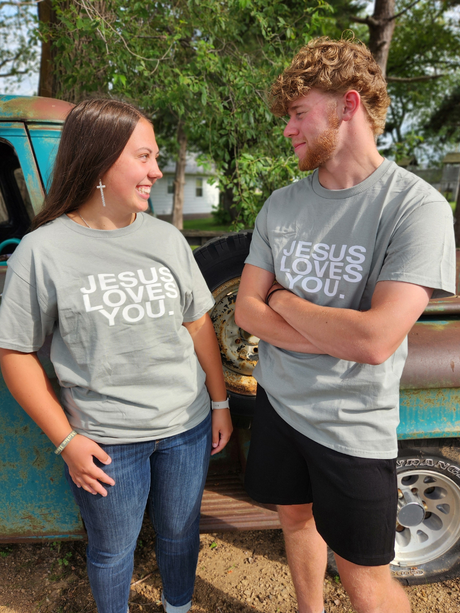 Holiday Graphic Tees on display