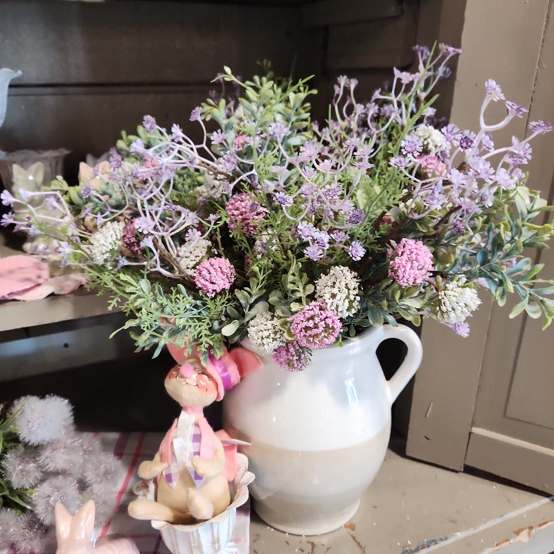 Pink & White Flower Picks in a vase