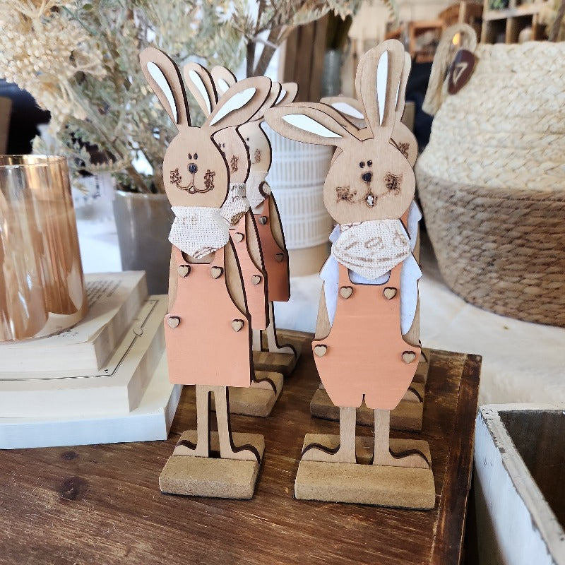 Wooden Apricot Bunny