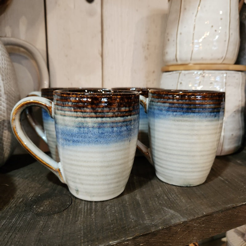rustic blue mug