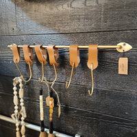 leather wall hook bar