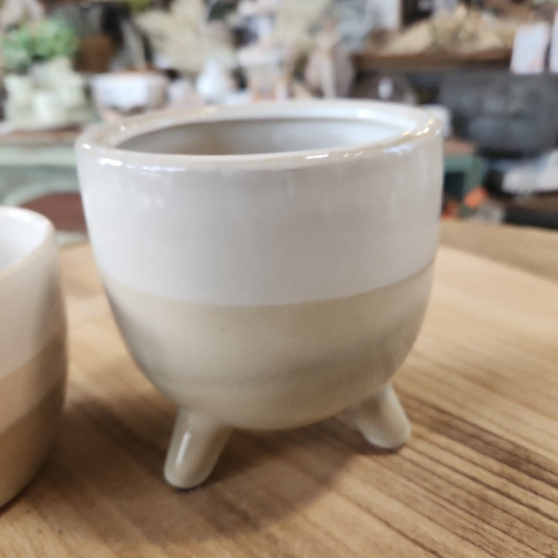 Porcelain Ombre Glazed footed pot