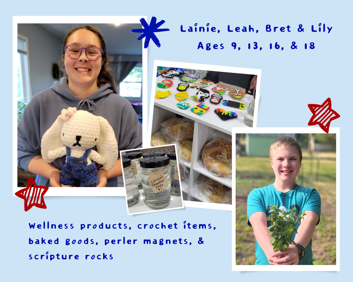 Kid-Vendor-Products-wellness-crochet-items-baked-goods-magnets-scripture-rocks