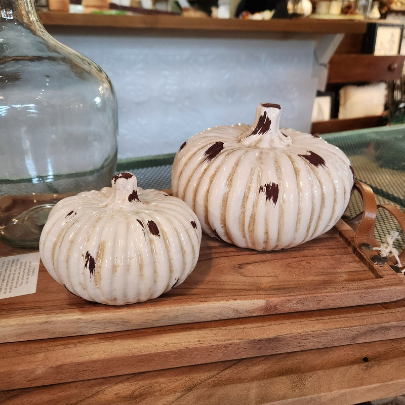 Distressed Porcelain Pumpkin