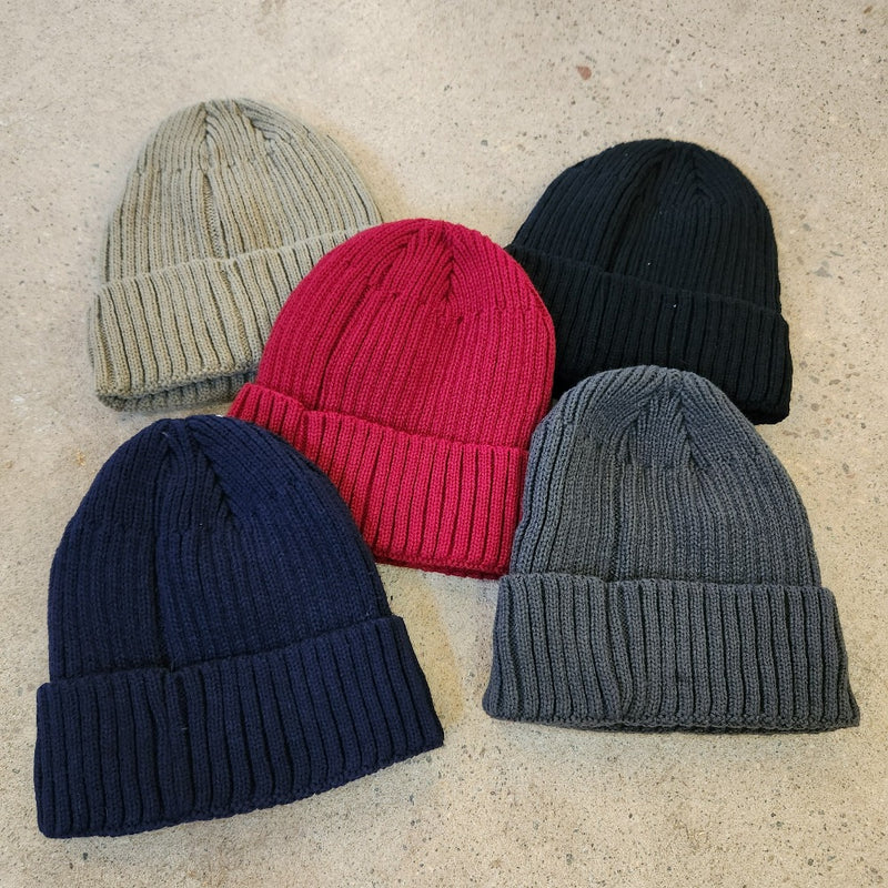ribbed sherpa lined cuffed hats