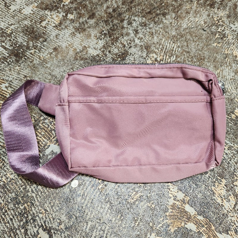 mauve belt bag