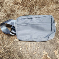 light blue belt bag