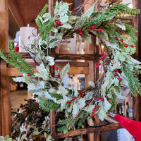 christmas holly wreath