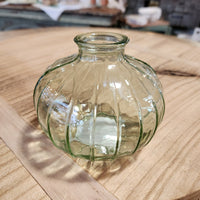 Round Colored Glass Vase-green