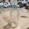 Ribbed Glass Bottle Vase- tall clear