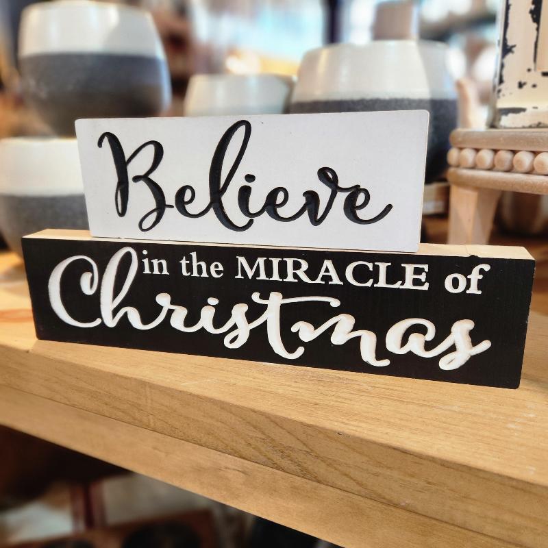 Believe in the miracle of Christmas block set