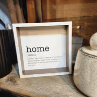 Home Definition Sign