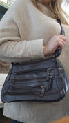 Multi-Zipper Crossbody