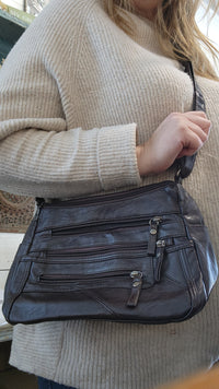 Multi-Zipper Crossbody