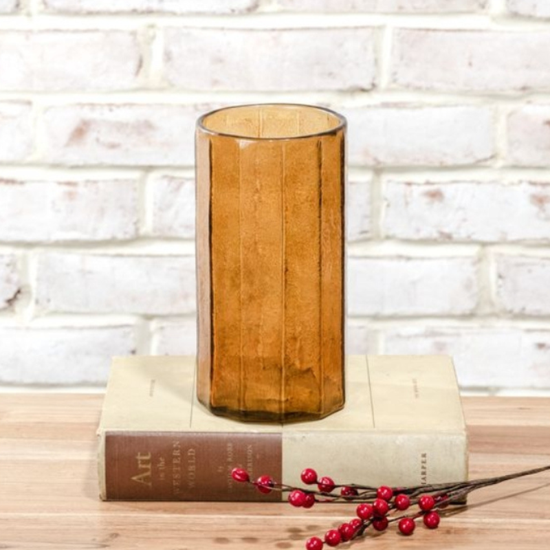 Amber Glass Vase