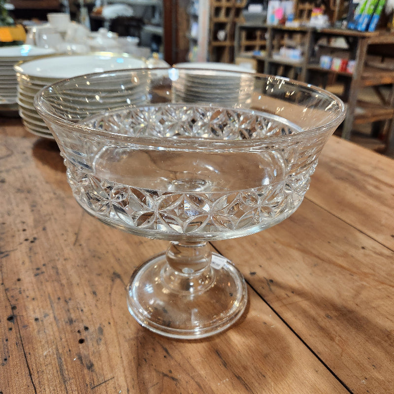 Antique 1889 Glass Compote