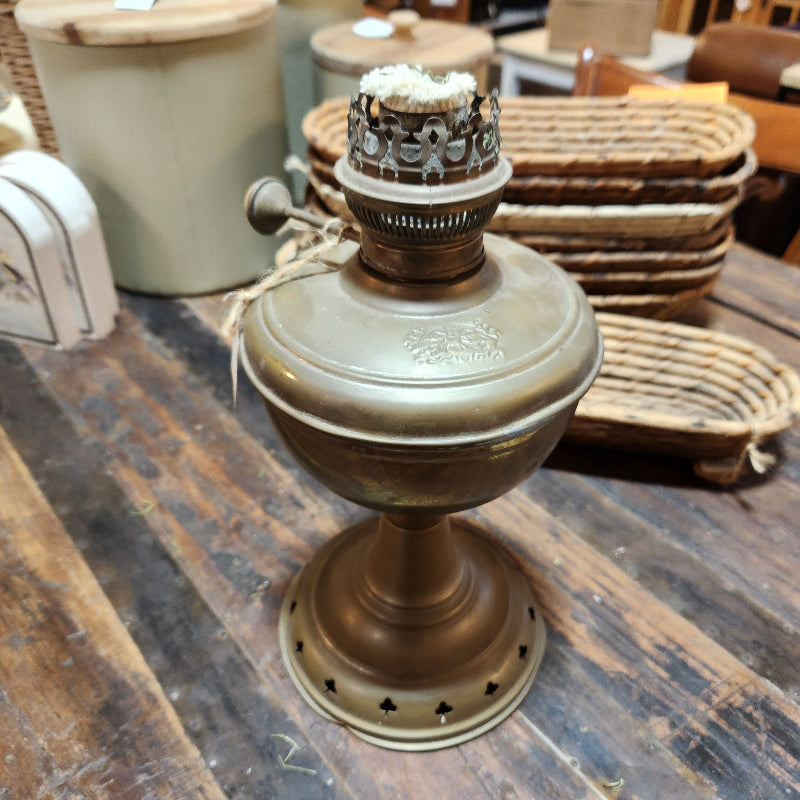 Antique German Brass Oil Lamp Base