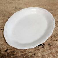 Antique Scalloped Oval Platter
