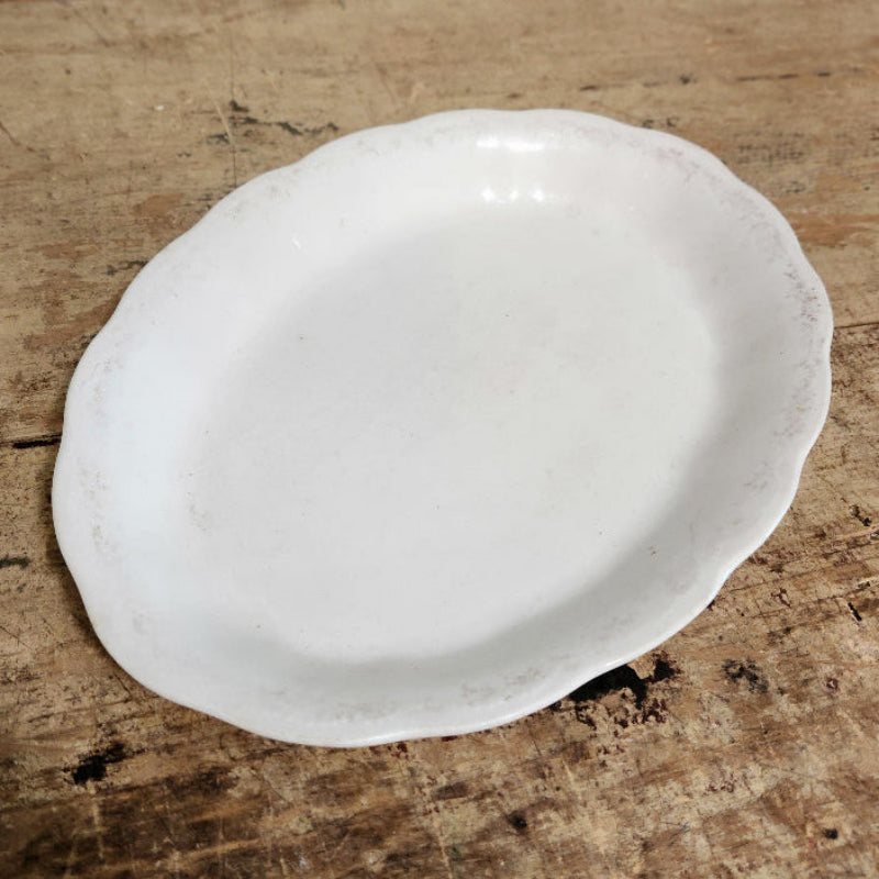 Antique Scalloped Oval Platter