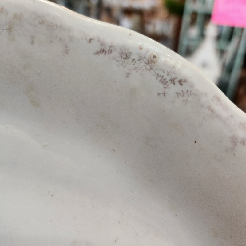 Antique Scalloped Oval Platter