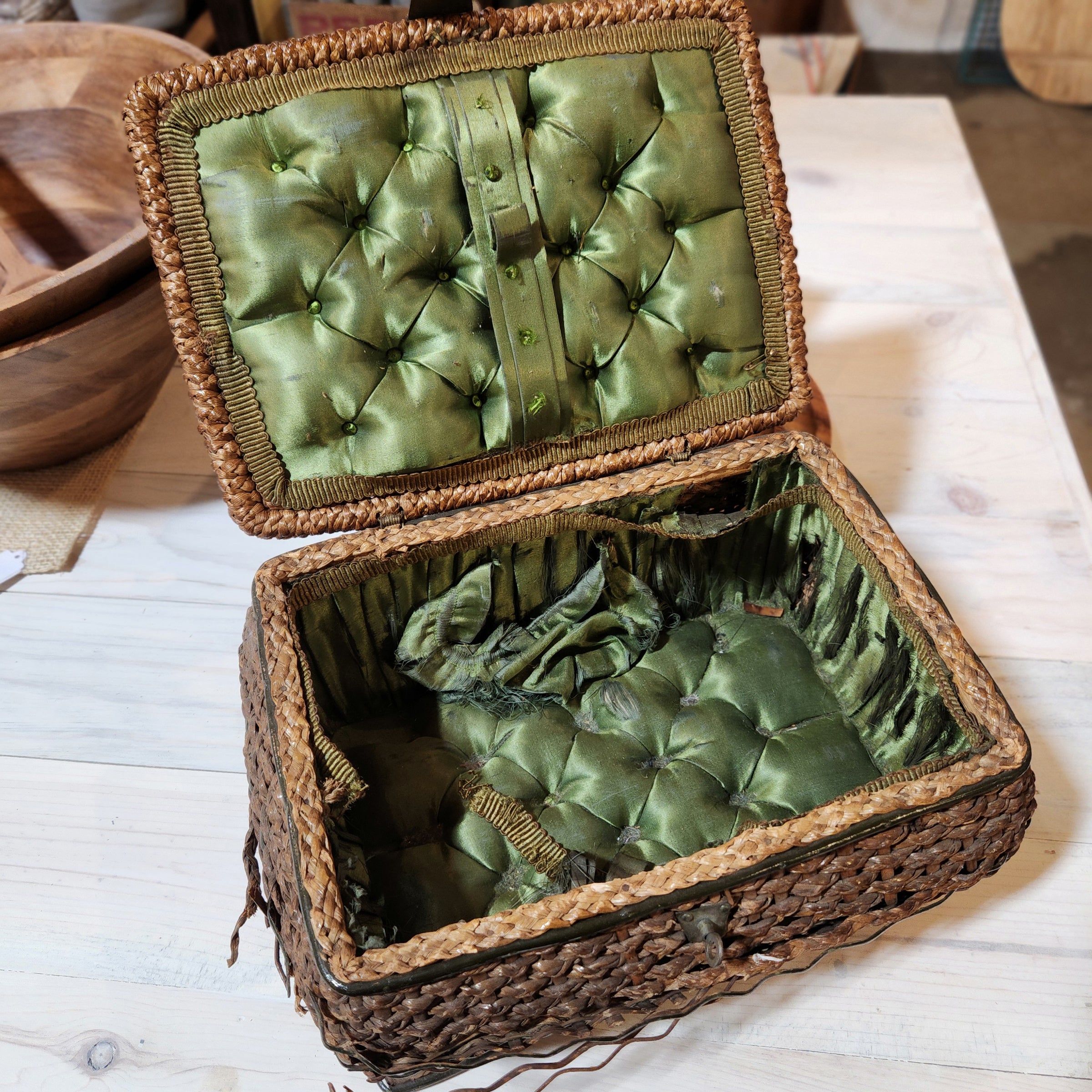 Antique Sewing Basket