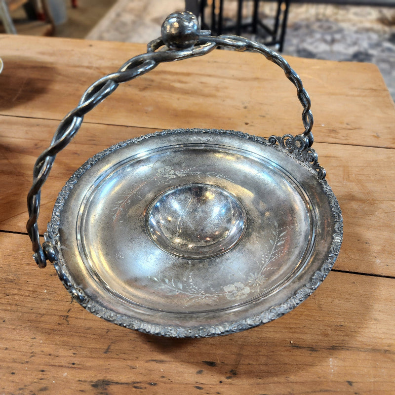 Antique Silver Bridal Basket