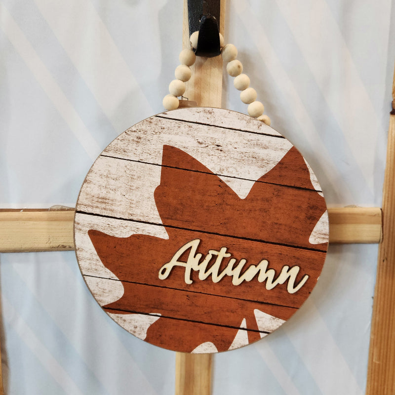 Autumn Leaf Hanging Sign