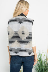 Grey Aztec Vest