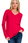 Basic V-Neck Long Sleeve