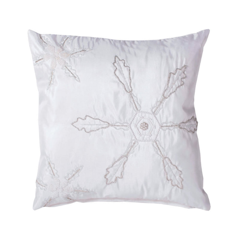 Beaded Snowflake Pillow