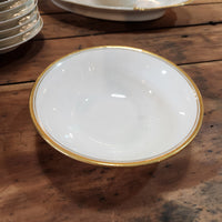 Vintage Gold Trim & White China